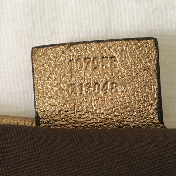 GUCCI Crystal Joy GG Tote Brown with Gold Trim - Picture 16 of 16